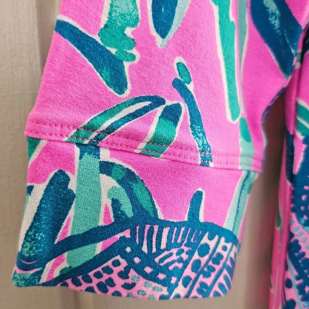 GIRL'S LILLY PULITZER  MINI SOPHIE DRESS MANDEVILLA PINK LUCKY ELEPHANT PRINT - Picture 4 of 10